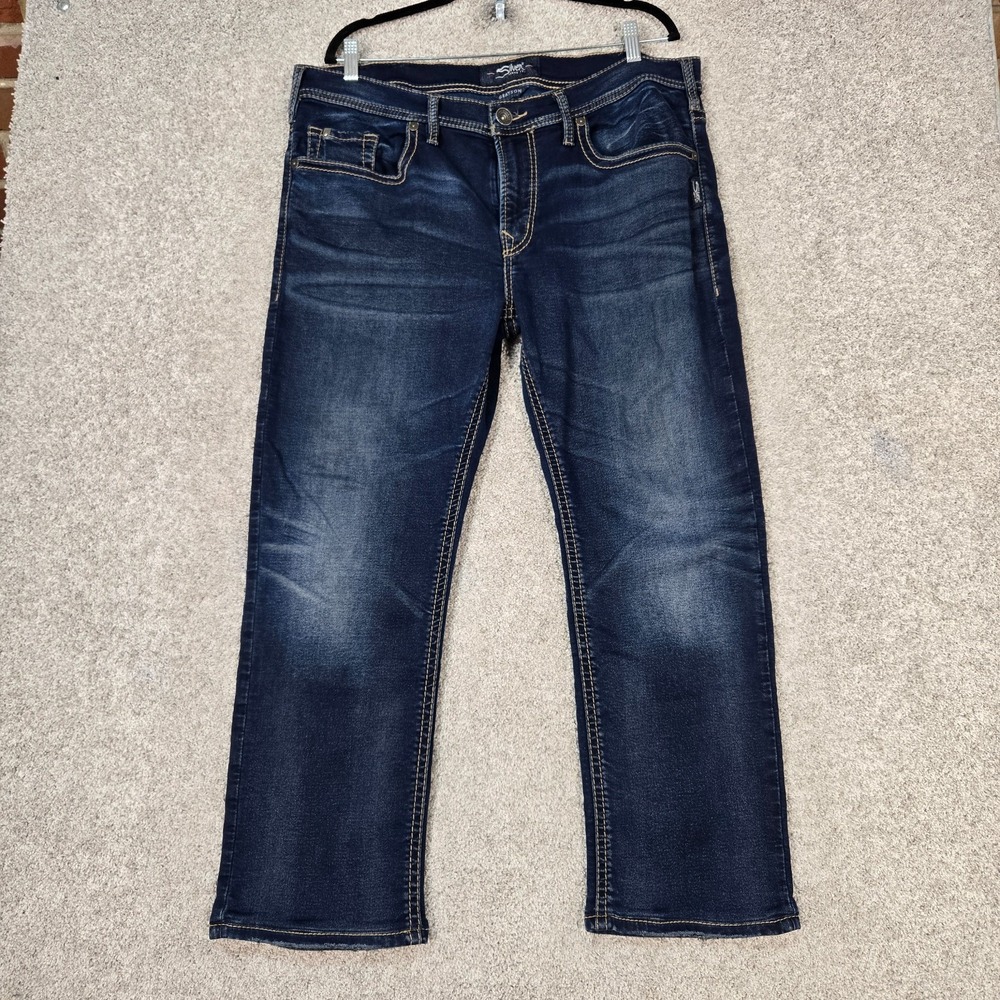 Silver Jeans Grayson Men's 36x30 (fit 37x28) Blue Denim relaxed Straight